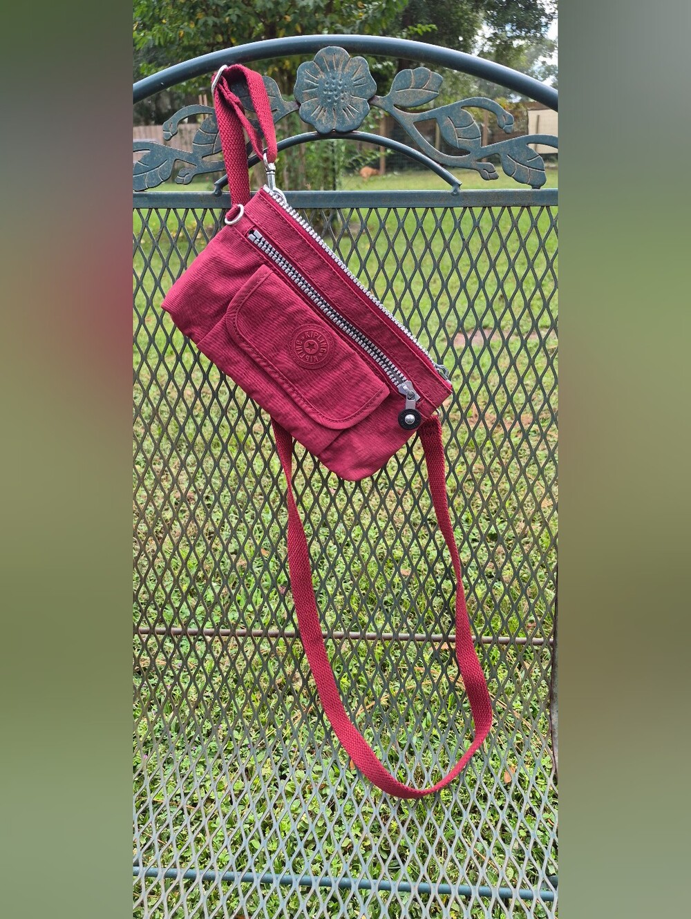 Kipling Crossbody Shoulder Bag in Burgundy